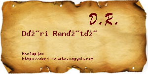 Déri Renátó névjegykártya