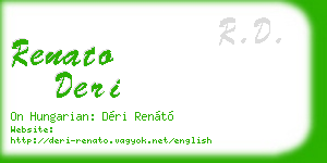 renato deri business card