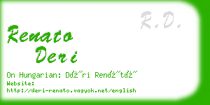 renato deri business card